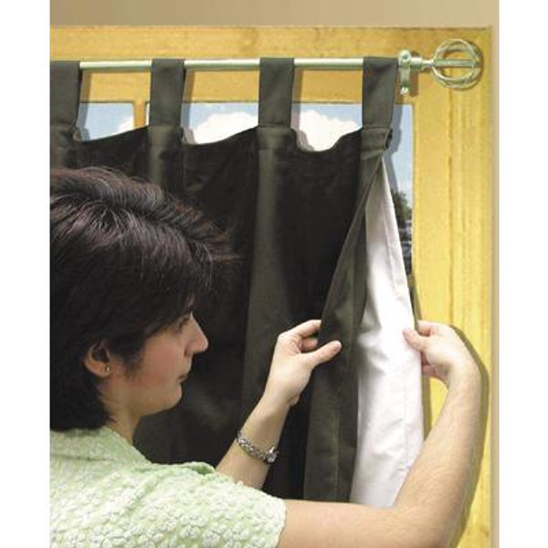 Blackout Curtain Liner Line-A-Tab 45X77 Inches; White