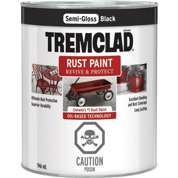 Rust Paint - Semi Gloss Black (946ml)