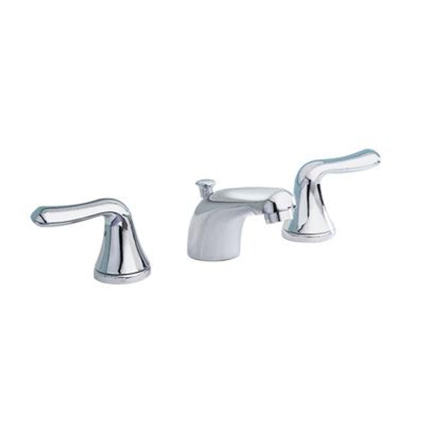 Colony Soft 8 Inch Widespread 2-Handle Low-Arc Bathroom Faucet in Polished Chrome with Speed Connect Drain