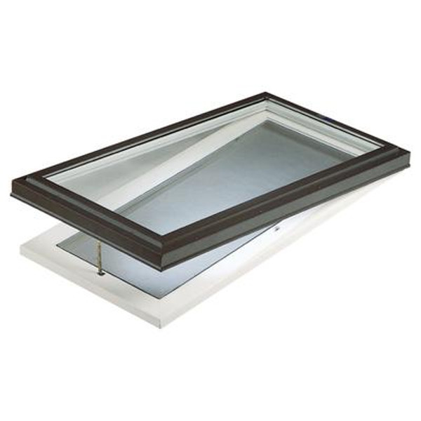 Venting Manual Curb Mount LoE3 Clear Glass Skylight - 2 Feet x 4feet