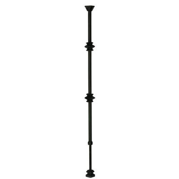 Adjustable Wrought Iron Double-Knuckle Baluster 1/2 In. x 1/2 In. x 38 In.