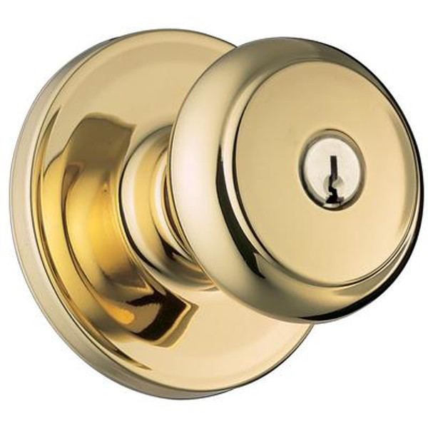 Troy Keyed Knob; Brass