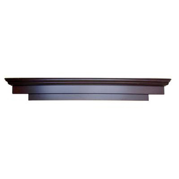 Laurentian Mantel Shelf; Espresso CARB compliant MDF - 71 Inch