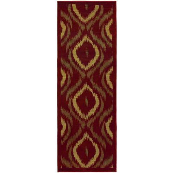 Ikat Red&nbsp; Rug - 2 Ft. 2 In. x 7 Ft. 8 In.