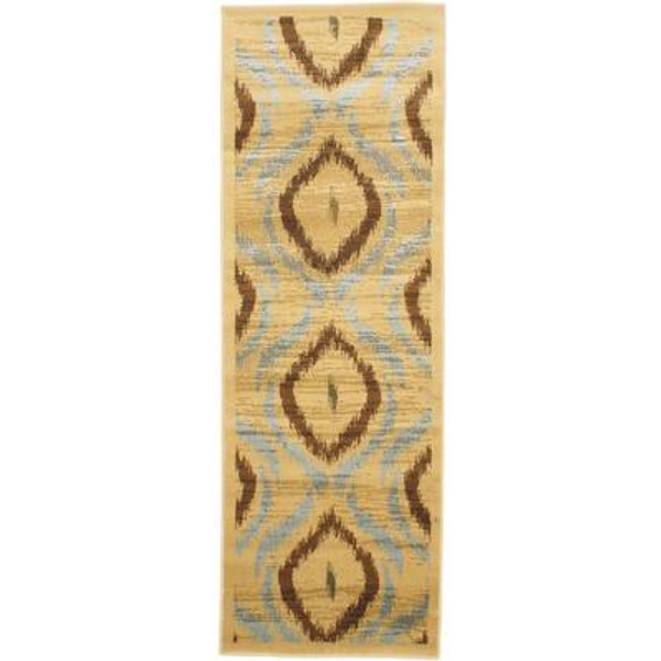 Ikat Camel Rug - 2 Ft. 5 In. x 7 Ft. 3 In.