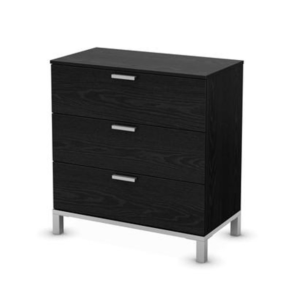 Flexible Collection 3-drawer Chest Black Oak