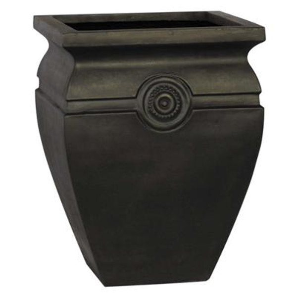 Fiberglass Planter; Antique Metal Color - 24 inches