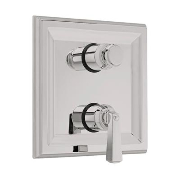 Town Square 2-Handle Thermostat Valve Trim Kit with Separate Volume Control in Satin Nickel (Valve Not Included)