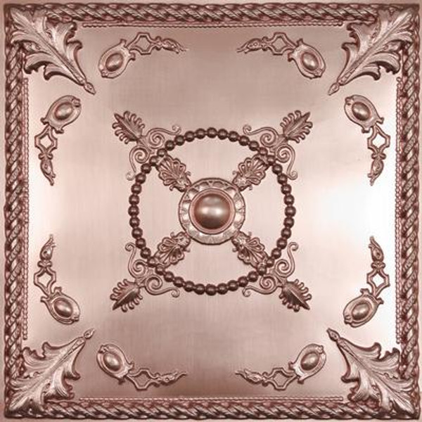 Alexander Faux Copper Ceiling Tile; 2 Feet x 2 Feet Lay-in or Glue up