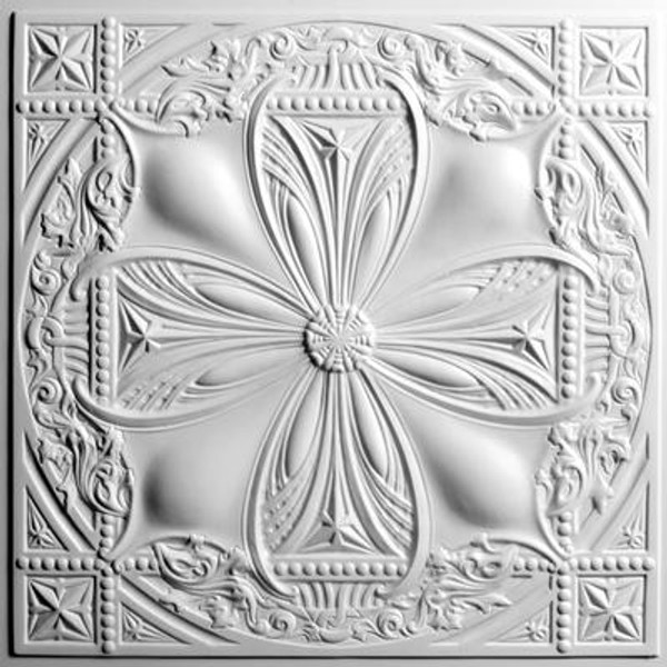 Avalon White Ceiling Tile; 2 Feet x 2 Feet Lay-in or Glue up