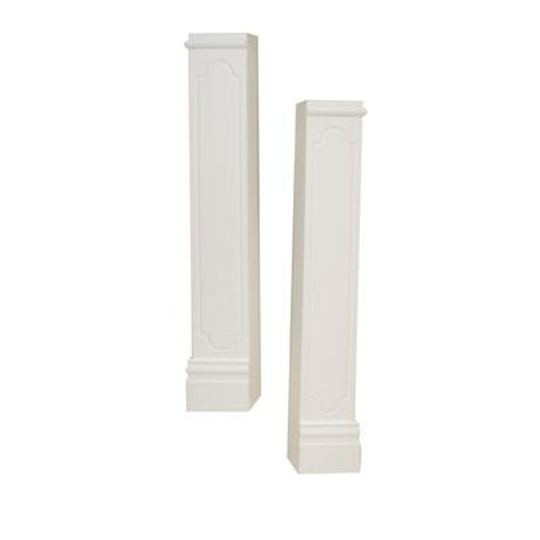 Oxford Mantel Legs CARB compliant MDF; White - Set of 2