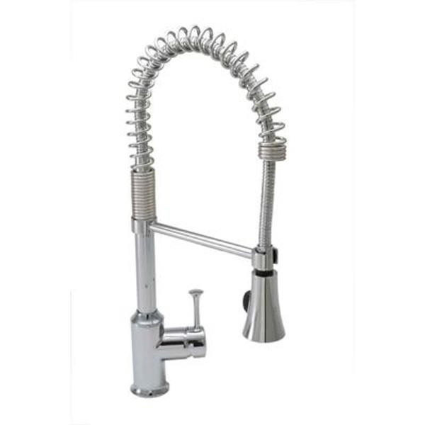 Pekoe Single-Handle Pull-Down Sprayer Kitchen Faucet in Chrome Semi-Professional