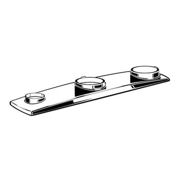 Arch Metal Escutcheon Plate in Polished Chrome