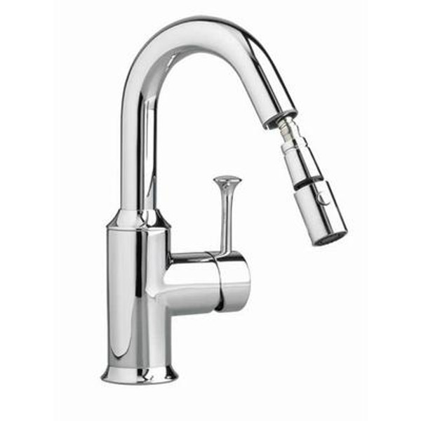 Pekoe Single-Handle Pull-Out Sprayer Kitchen Faucet in Polished Chrome