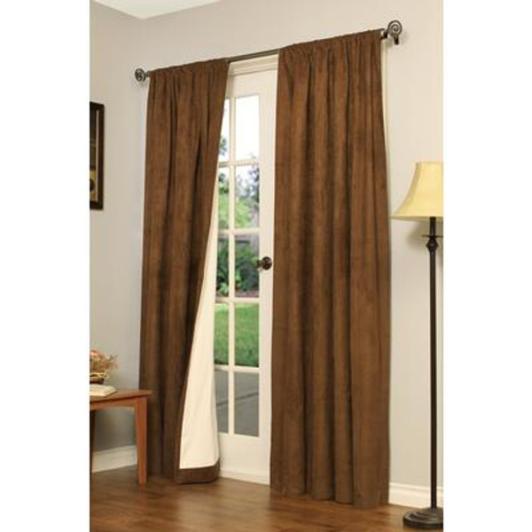 Apollo Insulated Curtain; Chocolate - 50 Inches X 84 Inches