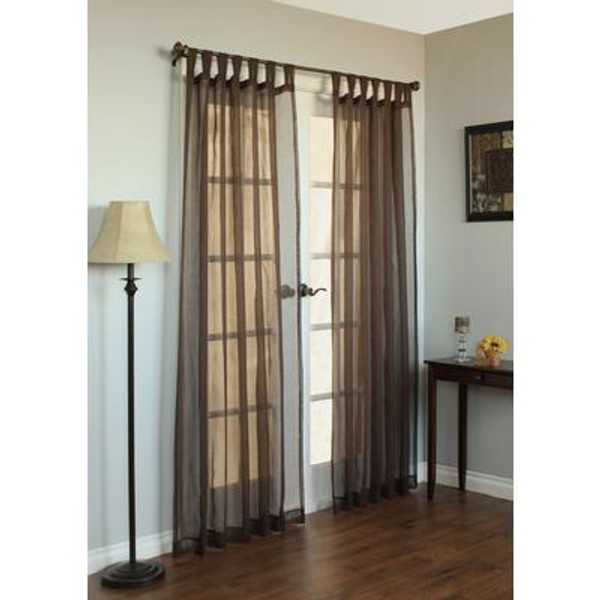 Sorento Curtain; Brown - 54 Inches X 84 Inches