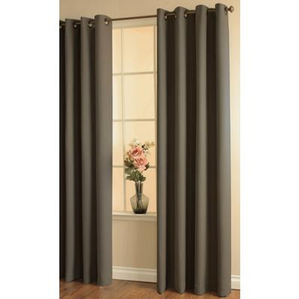 Darcy Insulated Curtain; Brown - 54 Inches X 95 Inches