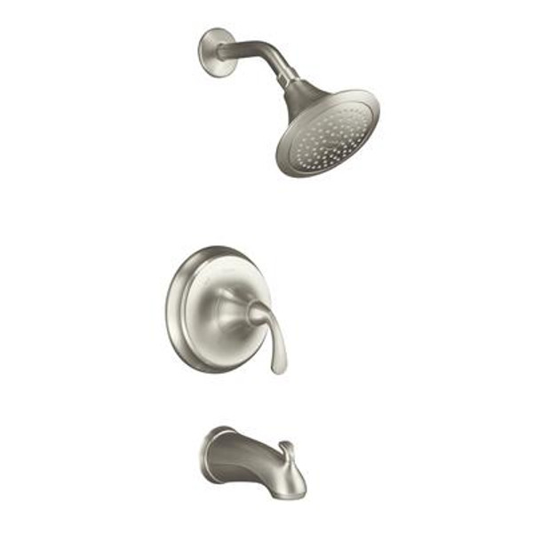 FortÃ© Rite-Temp Pressure-Balancing Bath And Shower Faucet Trim; Valve Not Included In Vibrant Brushed Nickel