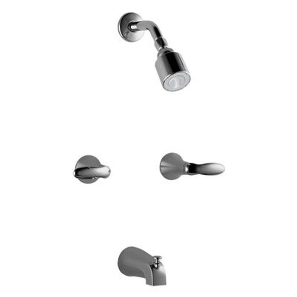 Coralais Bath And Shower Faucet Trim; Valve Not Included In Polished Chrome