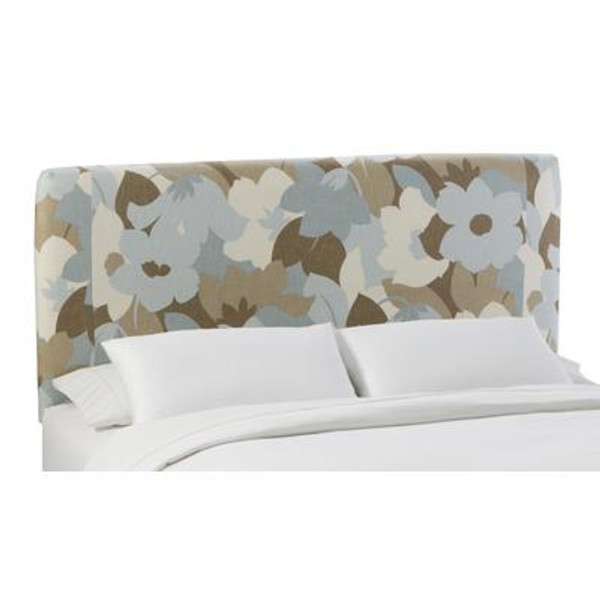 King Slip Cover Headboard in Esprit Seaglass