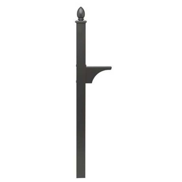 Black Decorative In-ground Side Mount Post