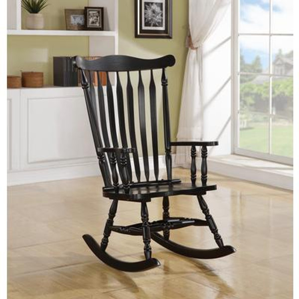 Rocking Chair - 44''H / Black Oak Traditional Style
