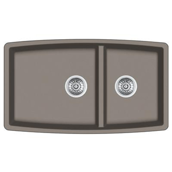 Silgranit; Natural Granite Composite Undermount Kitchen Sink; Truffle