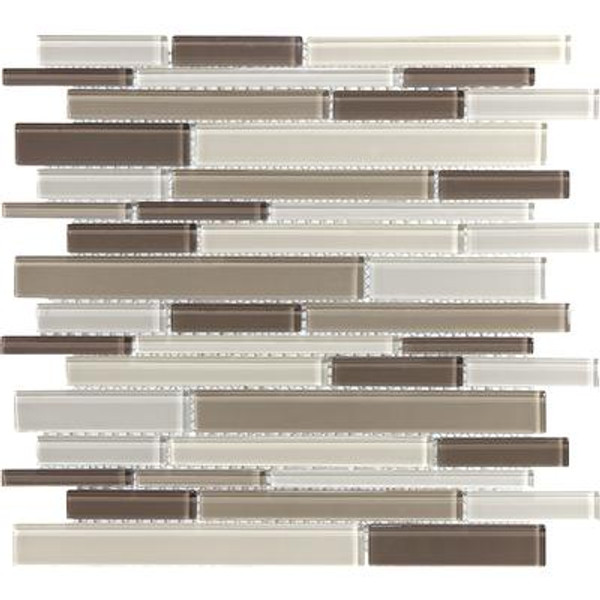 Calm Beige Linear Blend Glass