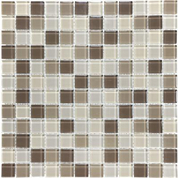 1X1 Calm Beige Glass Mosaic