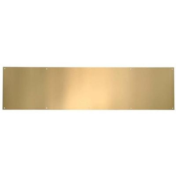 Polished Brass Anti Tarnish Kickplate - 8 in x 34 in