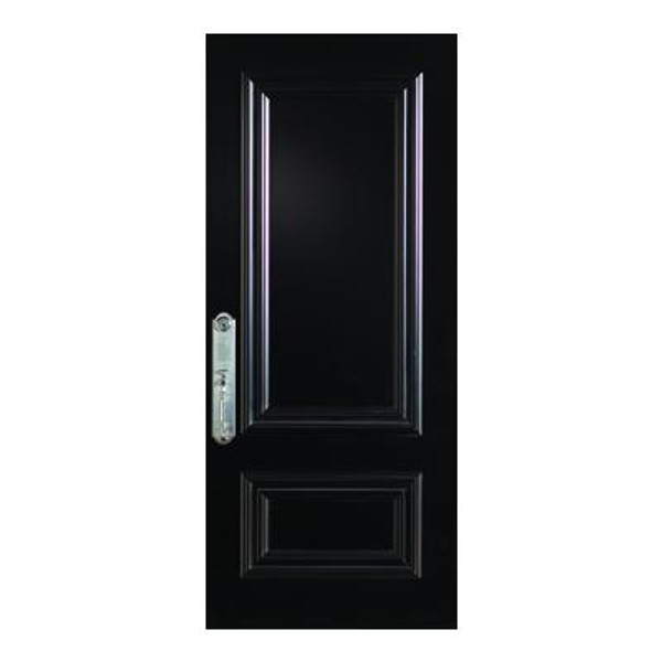 Steel Stanguard Maxi Mold; Max Steel Door Pre-Finished Stancoat Black 36 In. x 80 In. Right Hand Hinge