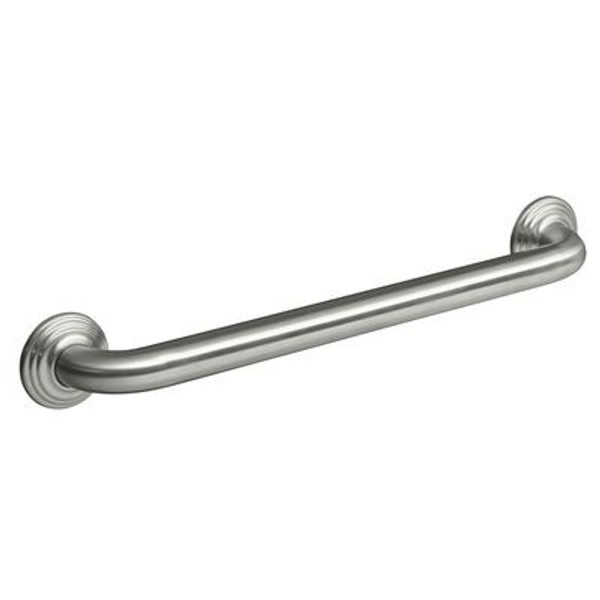 Traditional 18 Inch Grab Bar in Brushed Stainless