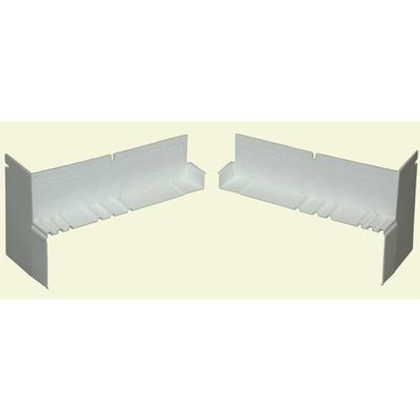 6-9/16 Inch White Sloped Sill Pan End Caps (1-Pair)