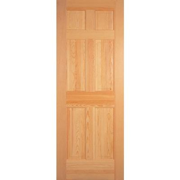 6 Panel Clear Pine Door 24 In. x 80 In.