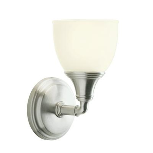 Devonshire Single Wall Sconce in Vibrant Brushed Nickel