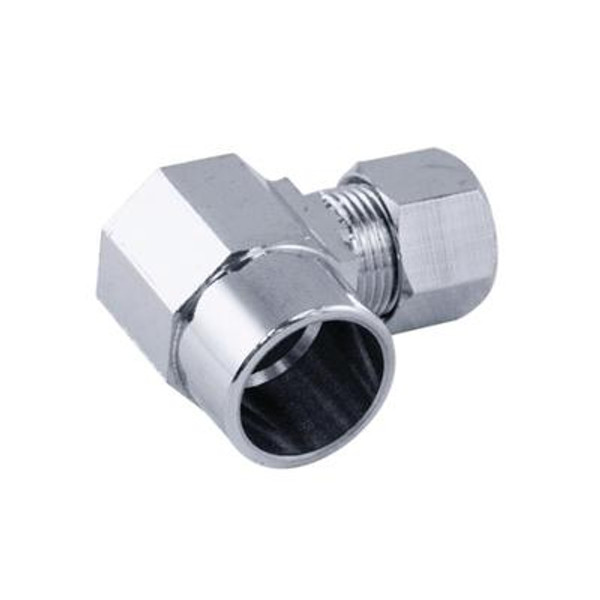 Supply Fitting 1/2 Inch Compression Angle Chrome Plated Brass