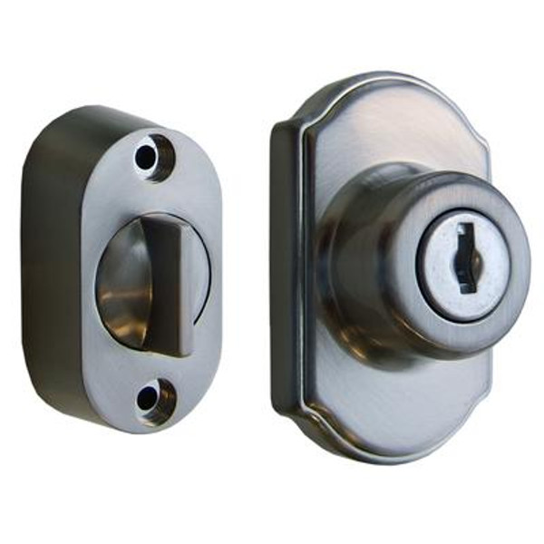 Keyed Deadbolt Satin Silver