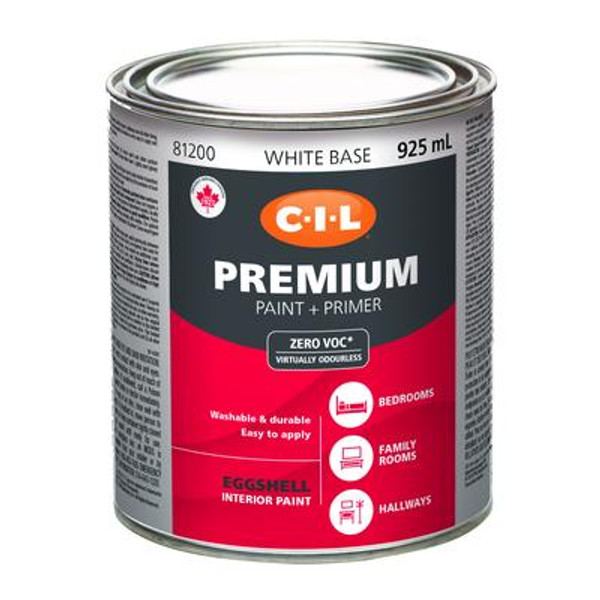 CIL Premium Interior Eggshell White Base 925 mL