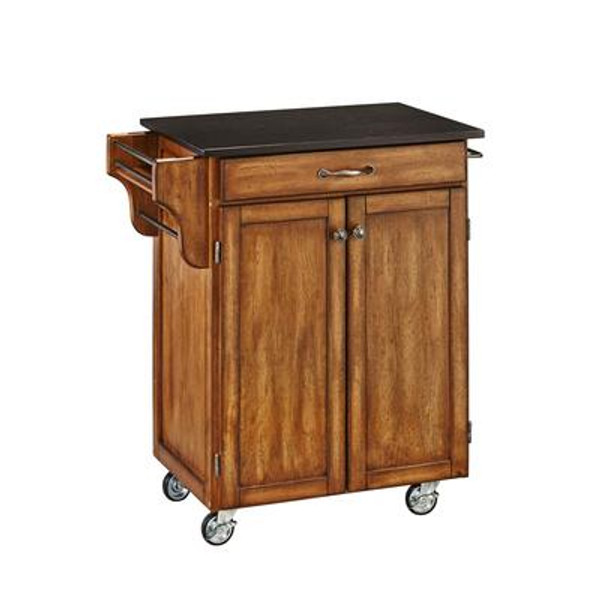 Cottage Oak Create A Cart With Black Granite Top