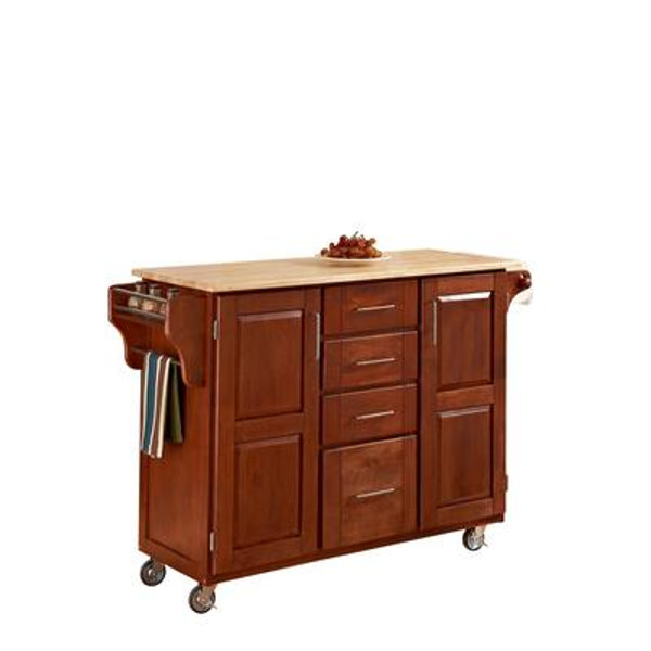 Large Cottage Oak Create A Cart With Wood Top