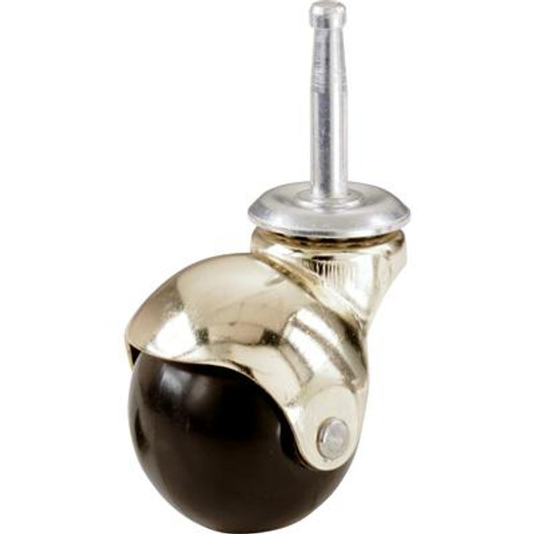 2 Inch  Hooded Ball Caster Bright Brass; Stem