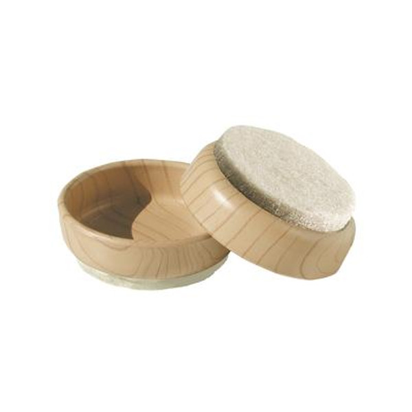 2-3/8 Inch  Wood Grain Caster Cup