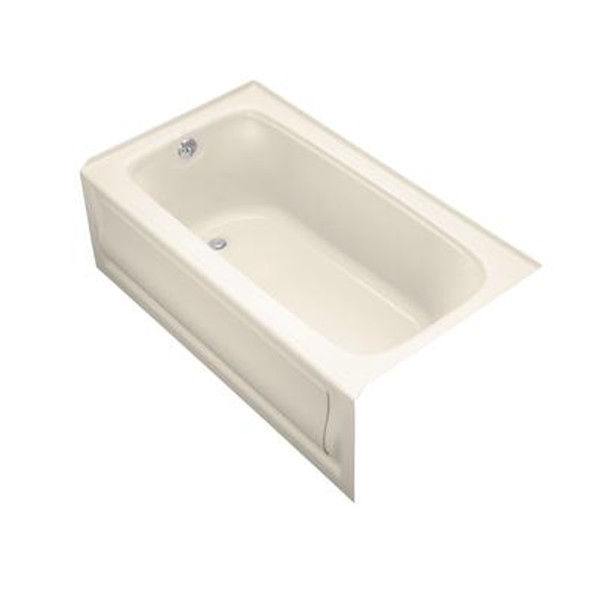 Bancroft 5 Foot Bath With Left-Hand Drain in Almond