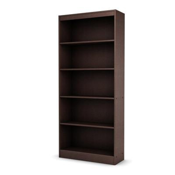 Freeport 5-Shelf Bookcase Chocolate