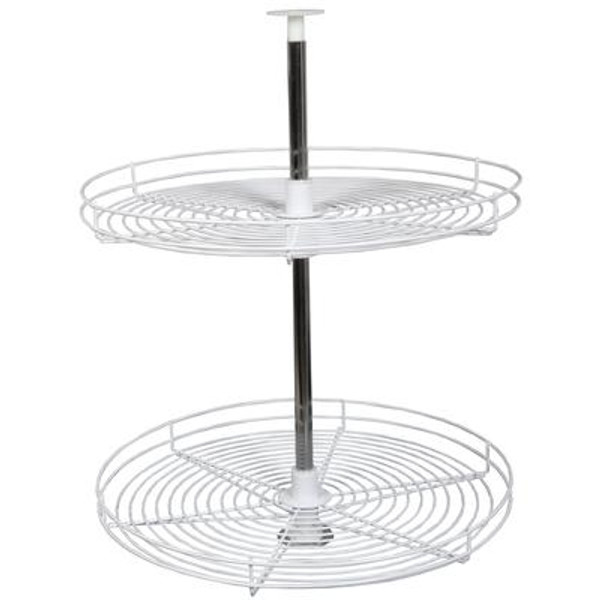 Full Round White Wire Lazy Susan - 24 Inches Diameter