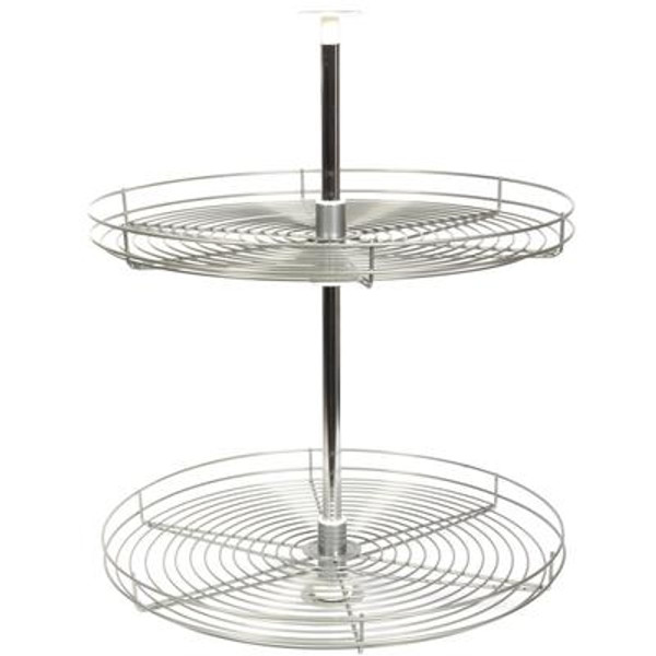 Full Round Frosted Nickel Wire Lazy Susan - 28 Inches Diameter