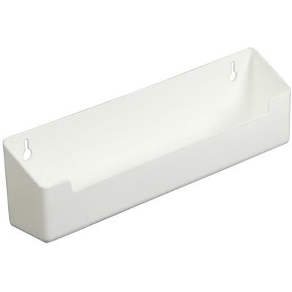 Polymer White Sink Front Tray With Stops - 15.375 Inches Wide