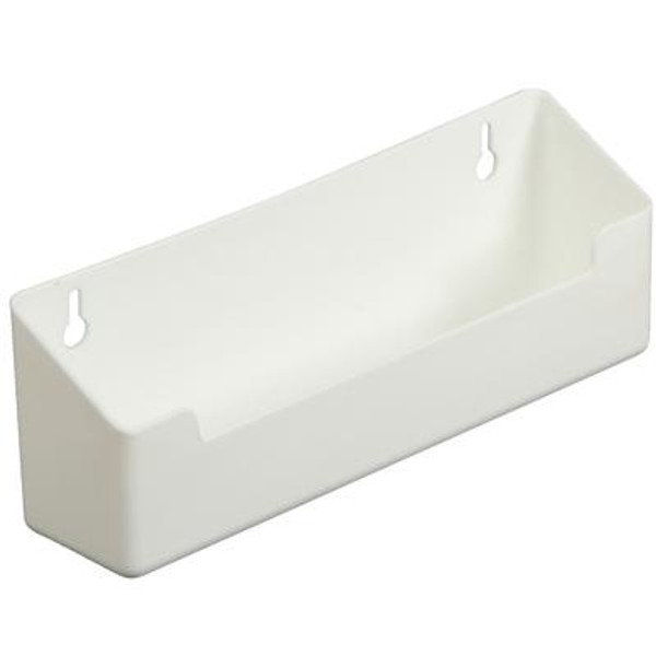 Polymer White Sink Front Tray With Stops - 8.625 Inches Wide