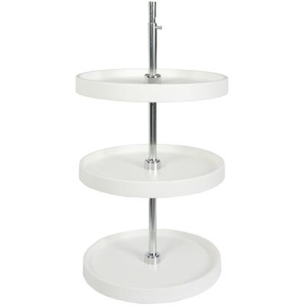 Full Round 3 Shelf Poly Lazy Susan - 18 Inches Diameter