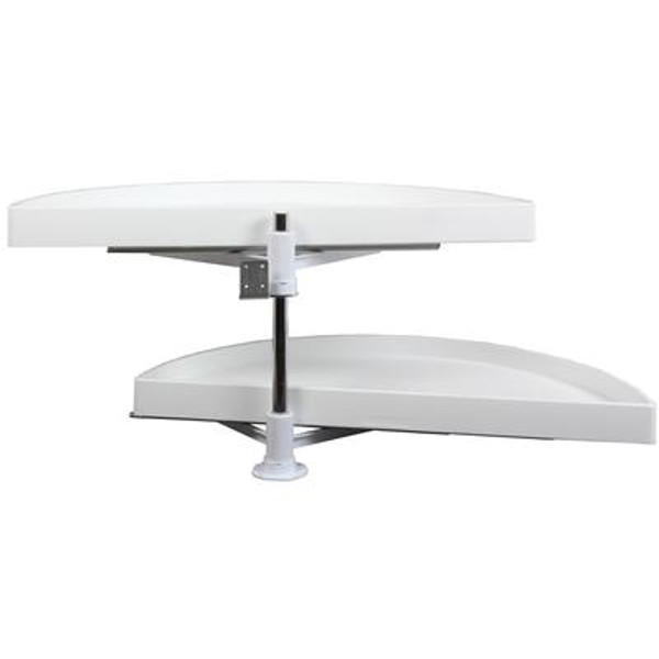 Double Glide-Out Out Half Moon Poly Lazy Susan - 39.875 Inches Diameter